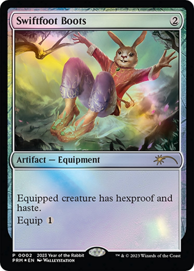 Image for Swiftfoot Boots (Year of the Rabbit 2023) (2) [Unique and Miscellaneous Promos] - Magic: The Gathering