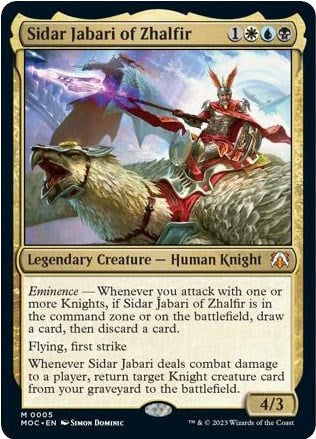 Image for Sidar Jabari of Zhalfir (5) [March of the Machine] - Magic: The Gathering
