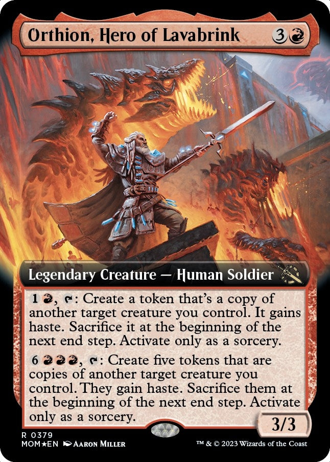 Image for Orthion, Hero of Lavabrink (Extended Art) (379) [March of the Machine] - Magic: The Gathering