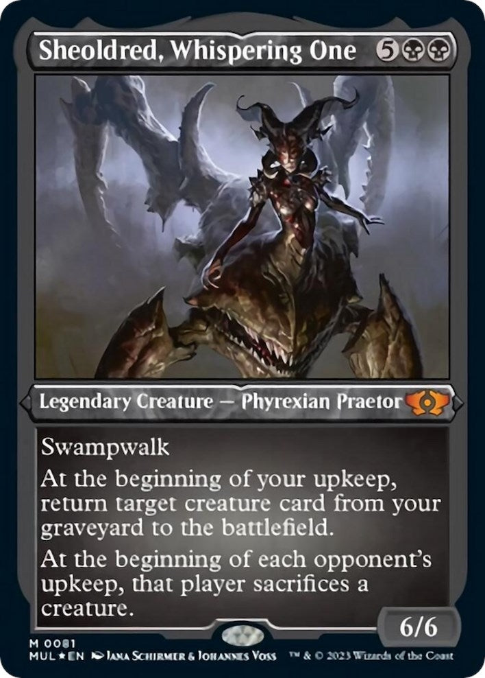 Image for Sheoldred, Whispering One (Foil Etched) (81) [March of the Machine: Multiverse Legends] - Magic: The Gathering