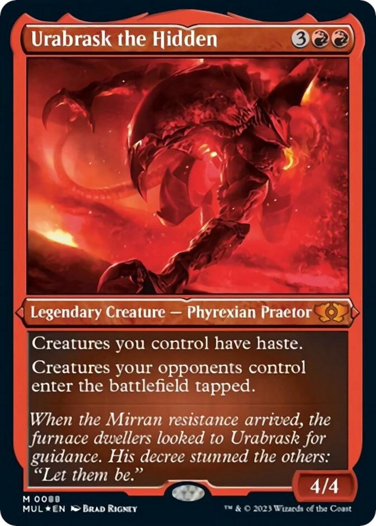 Image for Urabrask the Hidden (Foil Etched) (88) [March of the Machine: Multiverse Legends] - Magic: The Gathering