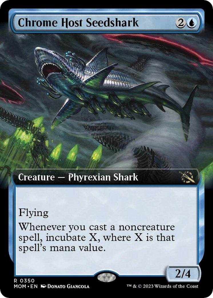Image for Chrome Host Seedshark (Extended Art) (350) [March of the Machine] - Magic: The Gathering