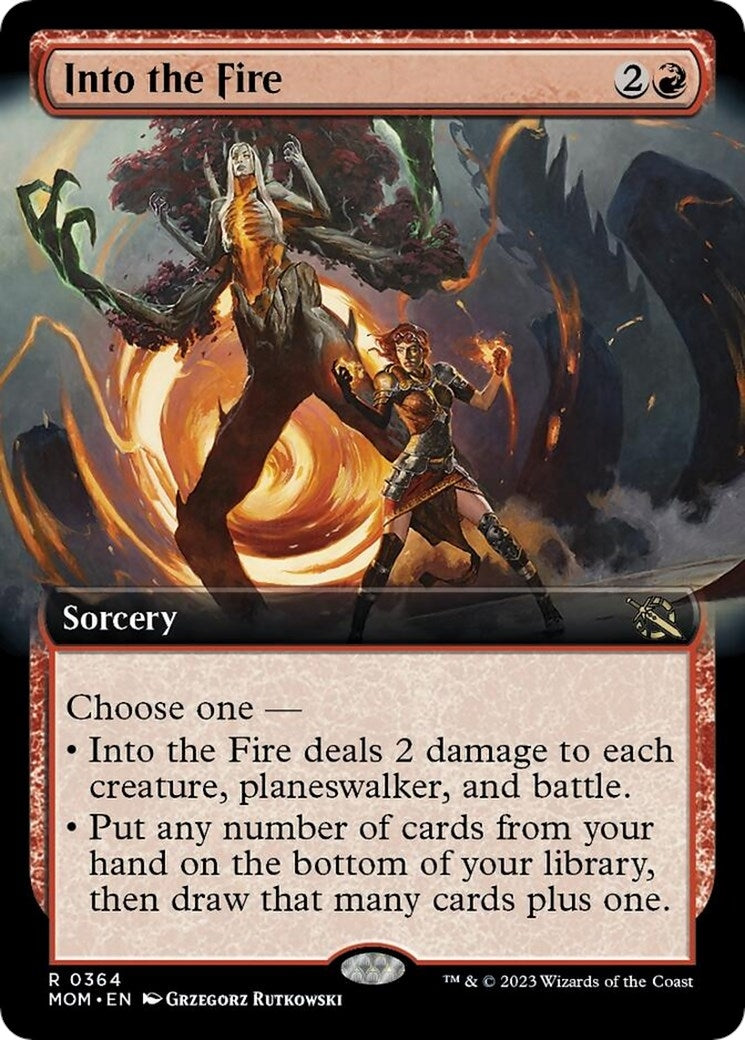 Image for Into the Fire (Extended Art) (364) [March of the Machine] - Magic: The Gathering