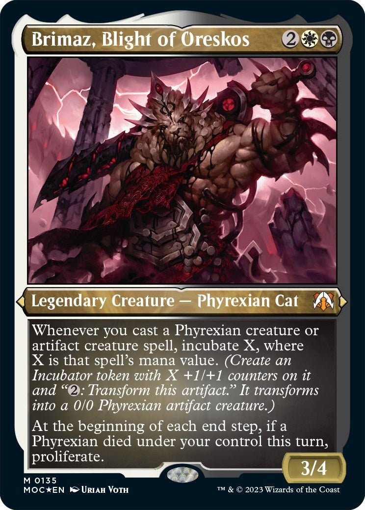 Image for Brimaz, Blight of Oreskos (Display Commander) - Thick Stock (135) [March of the Machine] - Magic: The Gathering