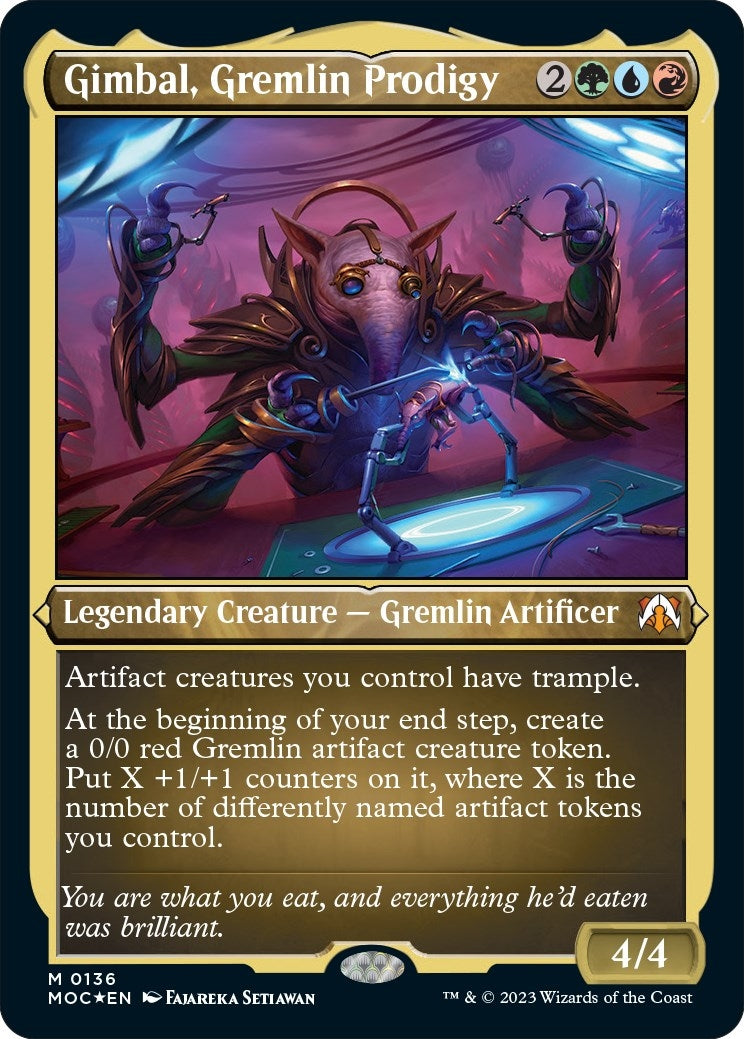 Image for Gimbal, Gremlin Prodigy (Display Commander) - Thick Stock (136) [March of the Machine] - Magic: The Gathering