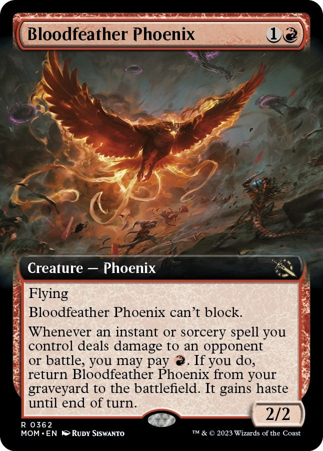 Image for Bloodfeather Phoenix (Extended Art) (362) [March of the Machine] - Magic: The Gathering