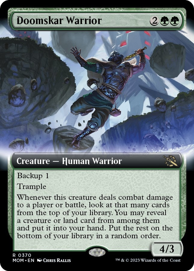 Image for Doomskar Warrior (Extended Art) (370) [March of the Machine] - Magic: The Gathering