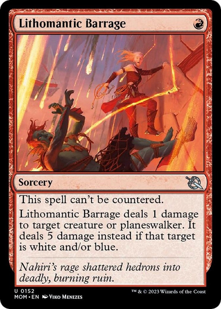 Image for Lithomantic Barrage (152) [March of the Machine] - Magic: The Gathering