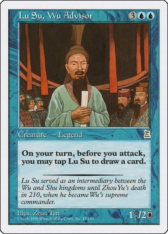 Image for Lu Su, Wu Advisor (47) [Portal Three Kingdoms] - Magic: The Gathering