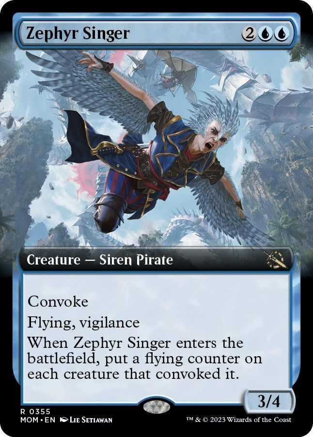 Image for Zephyr Singer (Extended Art) (355) [March of the Machine] - Magic: The Gathering