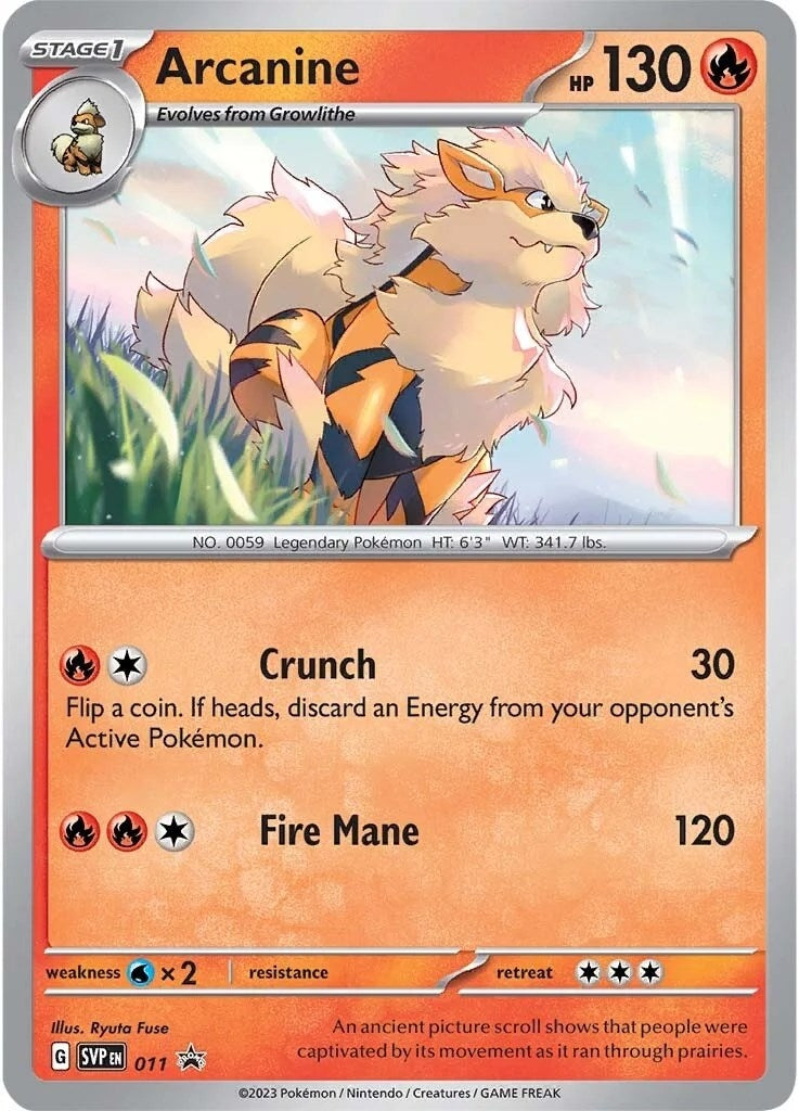 Image for Arcanine - 011 (011) [SV: Scarlet & Violet Promo Cards] - Pokemon