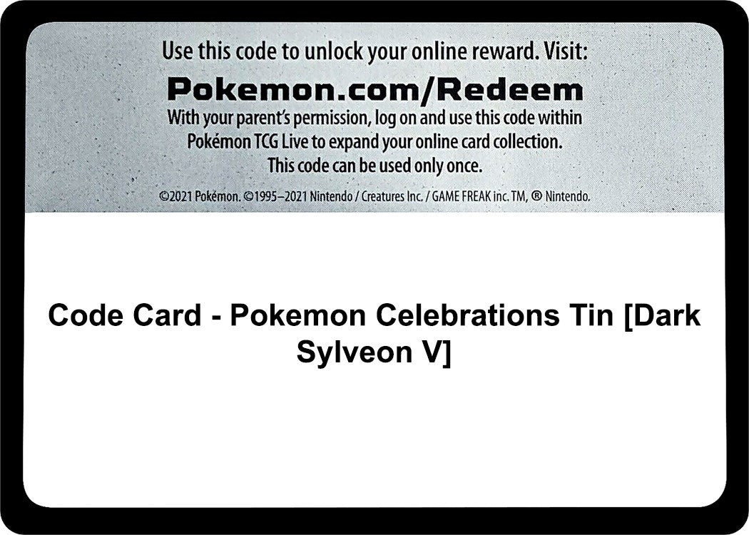 Image for Code Card - Pokemon Celebrations Tin [Dark Sylveon V] [World Championship Decks] - Pokemon