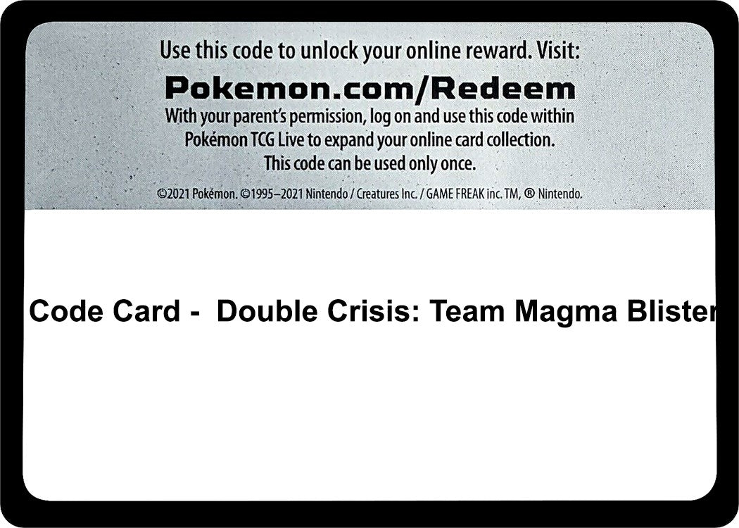 Image for Code Card - Double Crisis: Team Magma Blister [World Championship Decks] - Pokemon