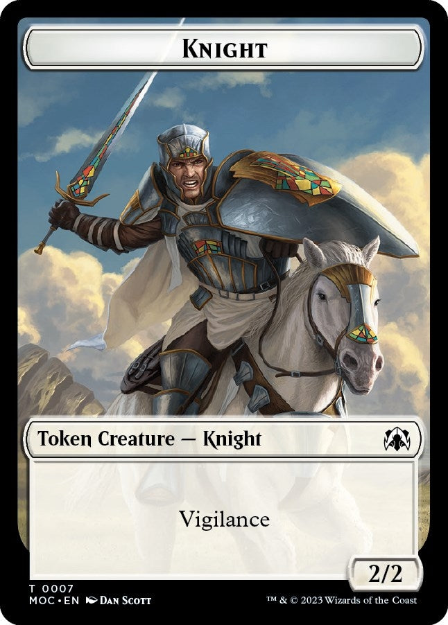 Image for Knight (7) // Spirit (14) Double-sided Token (14 // 7) [March of the Machine] - Magic: The Gathering