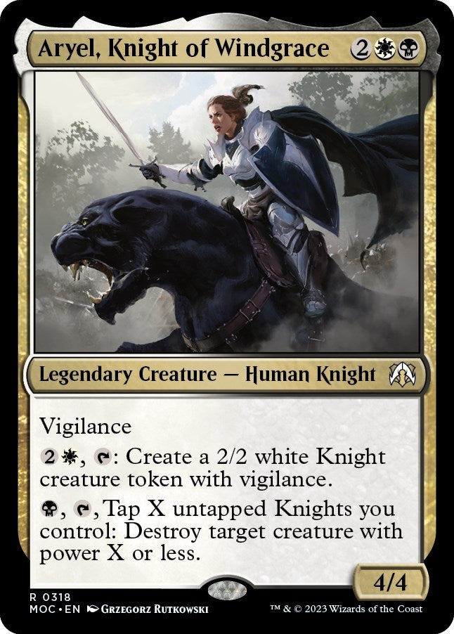 Image for Aryel, Knight of Windgrace (318) [March of the Machine] - Magic: The Gathering