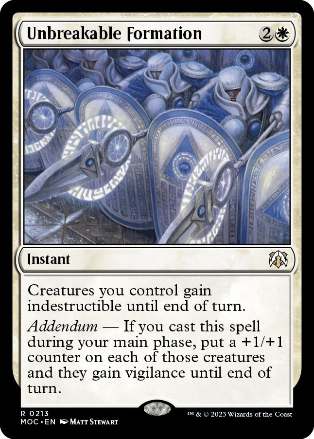 Image for Unbreakable Formation (213) [March of the Machine] - Magic: The Gathering