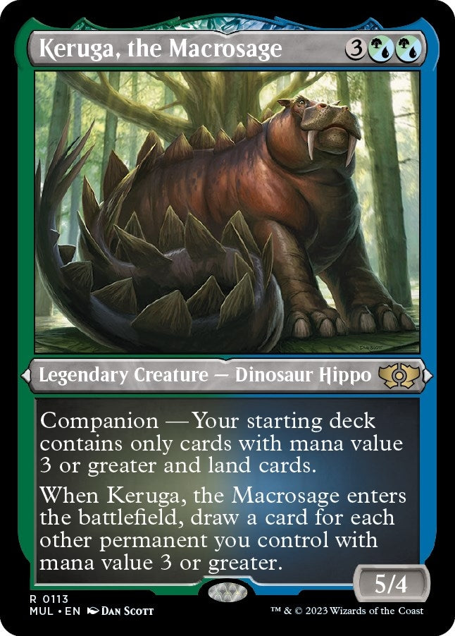 Image for Keruga, the Macrosage (Foil Etched) (113) [March of the Machine: Multiverse Legends] - Magic: The Gathering