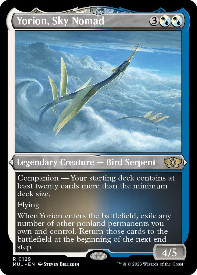 Image for Yorion, Sky Nomad (Foil Etched) (129) [March of the Machine: Multiverse Legends] - Magic: The Gathering