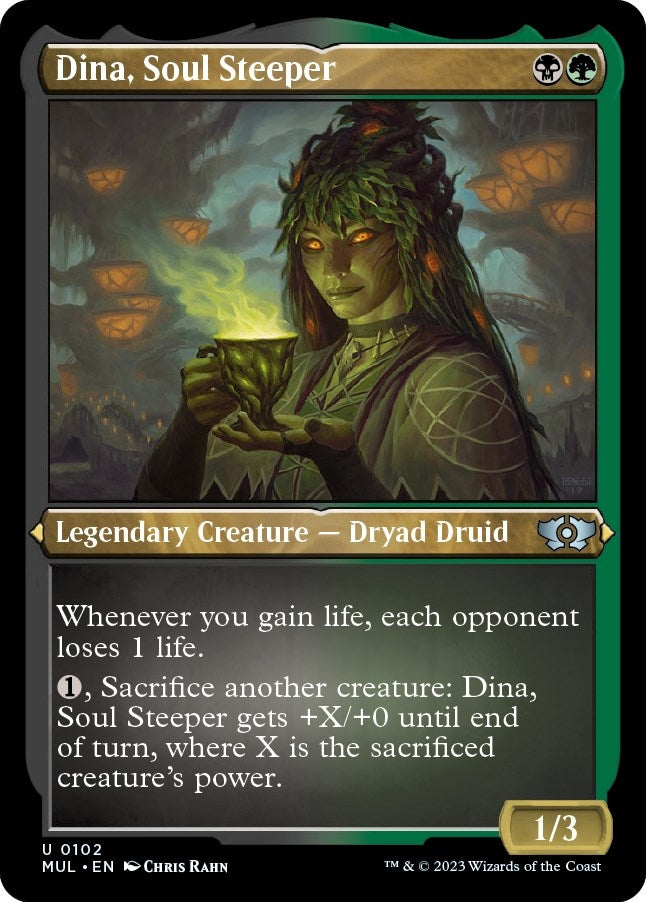 Image for Dina, Soul Steeper (Foil Etched) (102) [March of the Machine: Multiverse Legends] - Magic: The Gathering