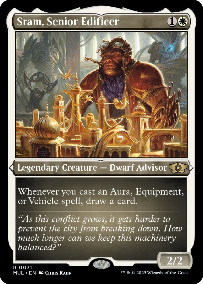 Image for Sram, Senior Edificer (Foil Etched) (71) [March of the Machine: Multiverse Legends] - Magic: The Gathering