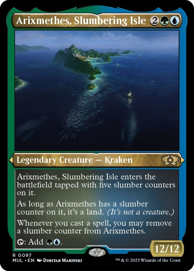 Image for Arixmethes, Slumbering Isle (Foil Etched) (97) [March of the Machine: Multiverse Legends] - Magic: The Gathering