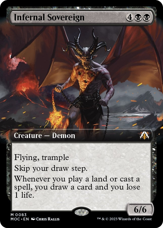 Image for Infernal Sovereign (Extended Art) (83) [March of the Machine] - Magic: The Gathering