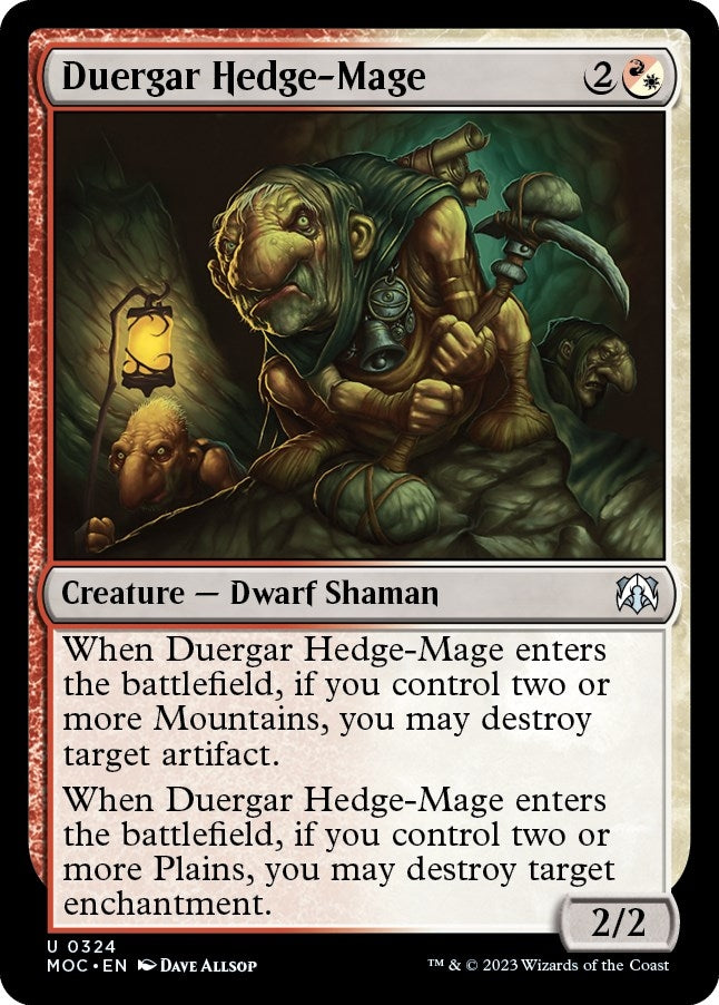 Image for Duergar Hedge-Mage (324) [March of the Machine] - Magic: The Gathering