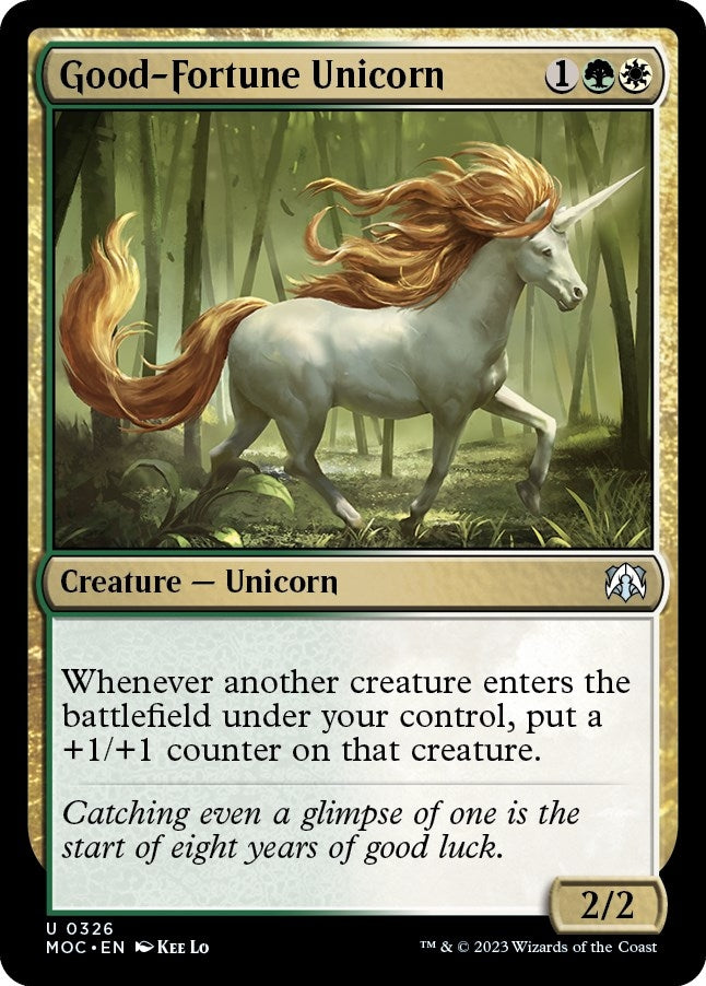Image for Good-Fortune Unicorn (326) [March of the Machine] - Magic: The Gathering