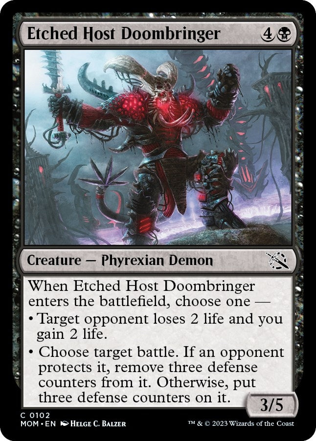 Image for Etched Host Doombringer (102) [March of the Machine] - Magic: The Gathering
