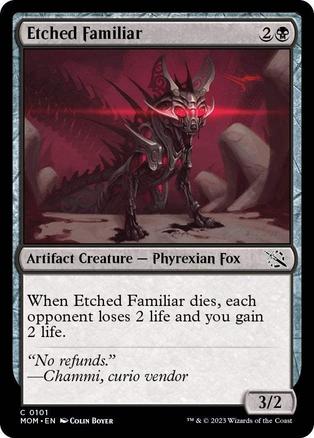 Image for Etched Familiar (101) [March of the Machine] - Magic: The Gathering