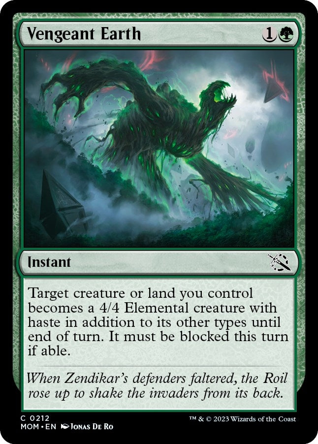 Image for Vengeant Earth (212) [March of the Machine] - Magic: The Gathering