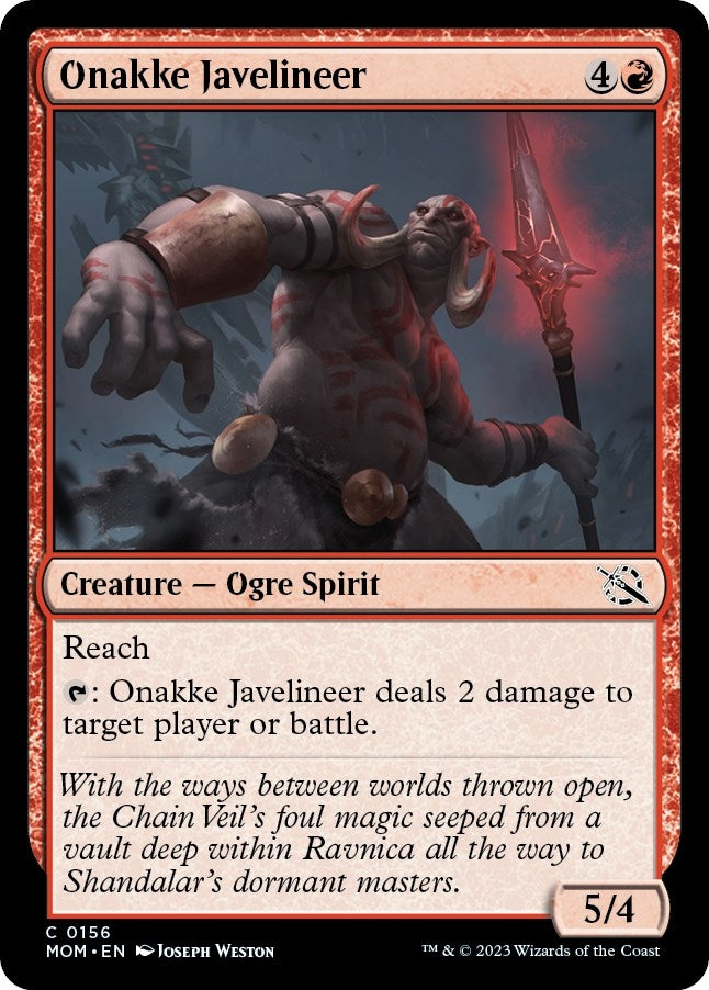 Image for Onakke Javelineer (156) [March of the Machine] - Magic: The Gathering