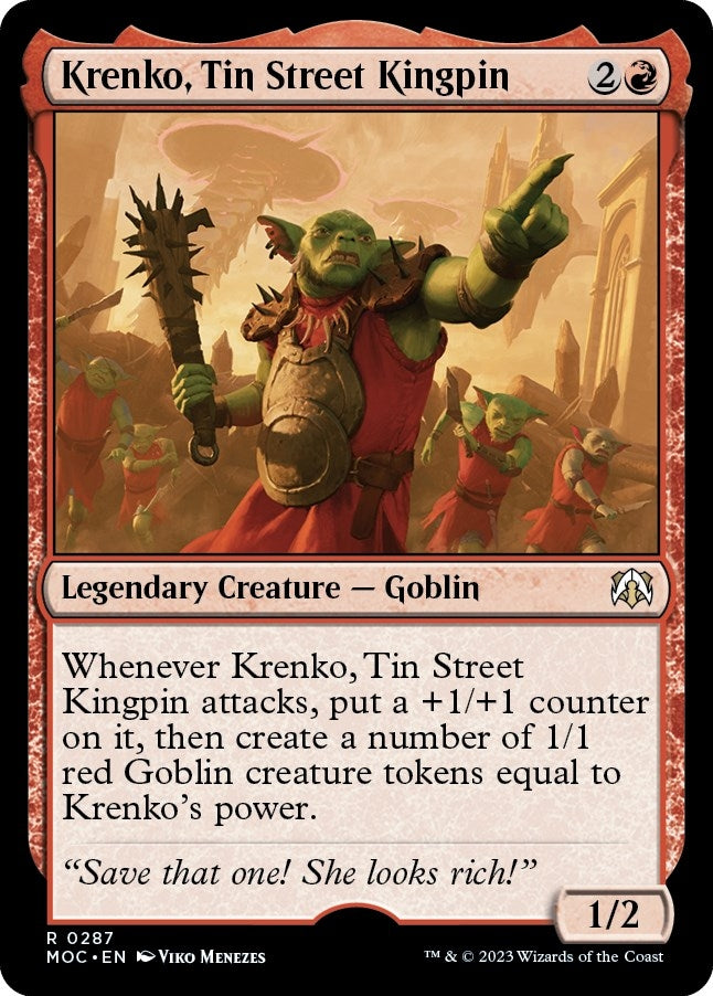 Image for Krenko, Tin Street Kingpin (287) [March of the Machine] - Magic: The Gathering
