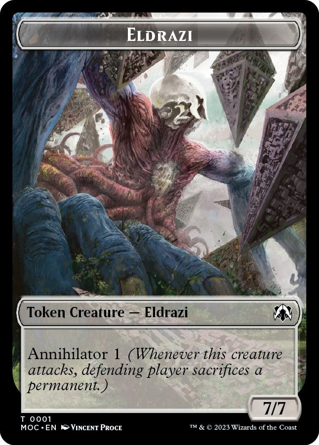 Image for Eldrazi // Angel Double-sided Token (1 // 4) [March of the Machine] - Magic: The Gathering