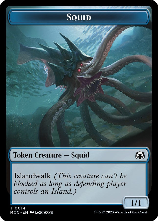 Image for Squid // Human Double-sided Token (14 // 26) [March of the Machine] - Magic: The Gathering