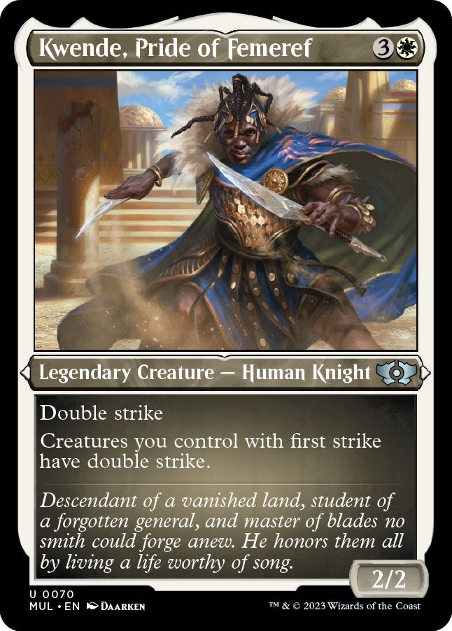 Image for Kwende, Pride of Femeref (Foil Etched) (70) [March of the Machine: Multiverse Legends] - Magic: The Gathering