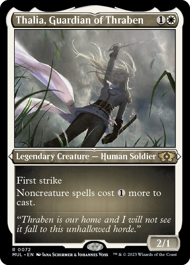 Image for Thalia, Guardian of Thraben (Foil Etched) (72) [March of the Machine: Multiverse Legends] - Magic: The Gathering