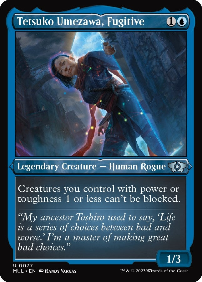 Image for Tetsuko Umezawa, Fugitive (Foil Etched) (77) [March of the Machine: Multiverse Legends] - Magic: The Gathering
