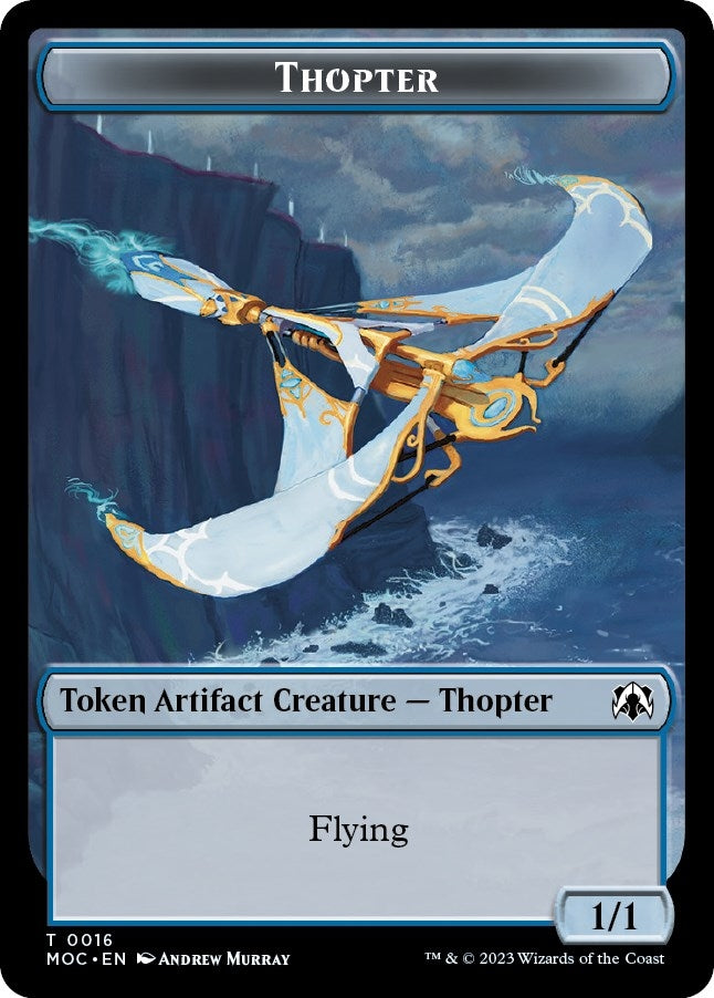 Image for Thopter // Gold Double-sided Token (16 // 36) [March of the Machine] - Magic: The Gathering