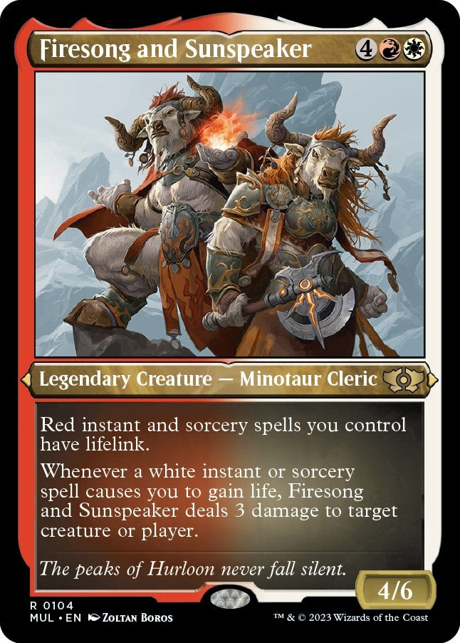 Image for Firesong and Sunspeaker (Foil Etched) (104) [March of the Machine: Multiverse Legends] - Magic: The Gathering