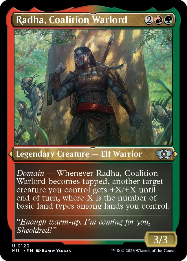 Image for Radha, Coalition Warlord (Foil Etched) (120) [March of the Machine: Multiverse Legends] - Magic: The Gathering