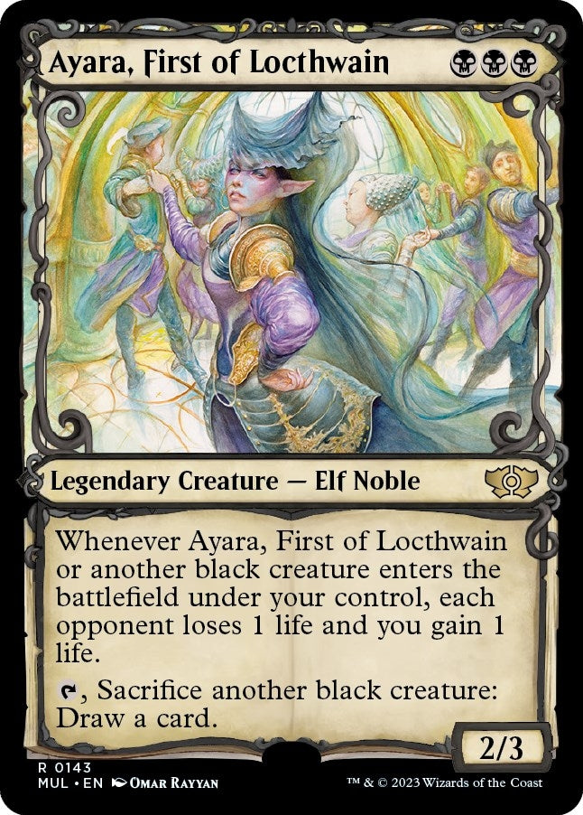 Image for Ayara, First of Locthwain (Halo Foil) (143) [March of the Machine: Multiverse Legends] - Magic: The Gathering