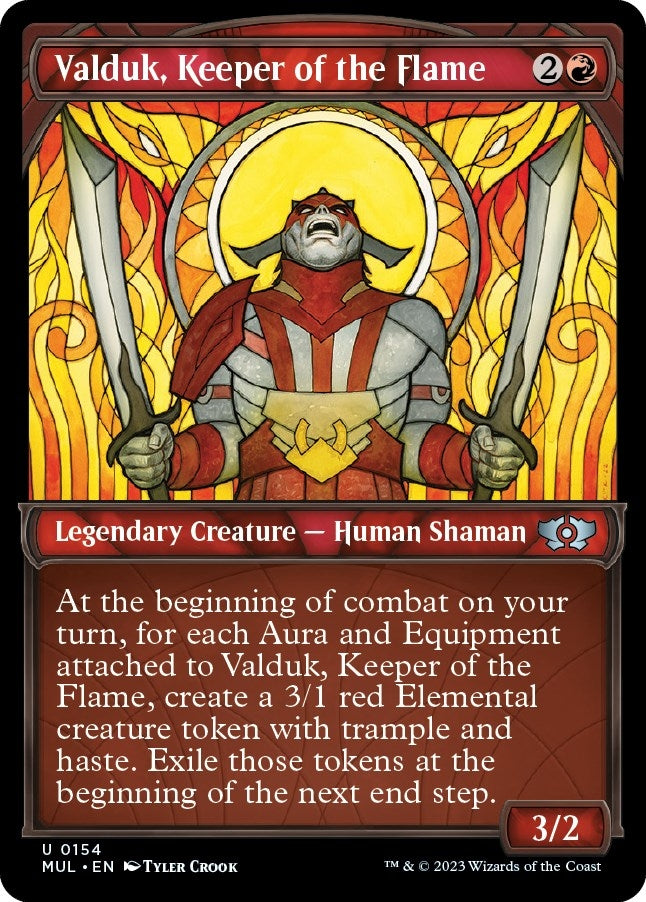 Image for Valduk, Keeper of the Flame (Halo Foil) (154) [March of the Machine: Multiverse Legends] - Magic: The Gathering