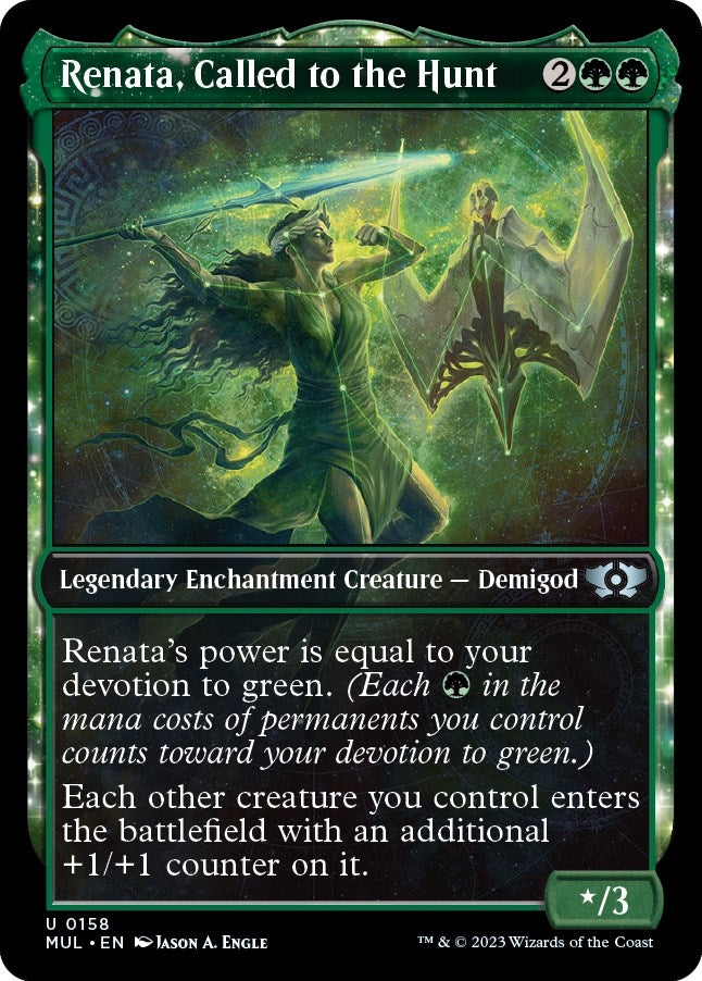 Image for Renata, Called to the Hunt (Halo Foil) (158) [March of the Machine: Multiverse Legends] - Magic: The Gathering