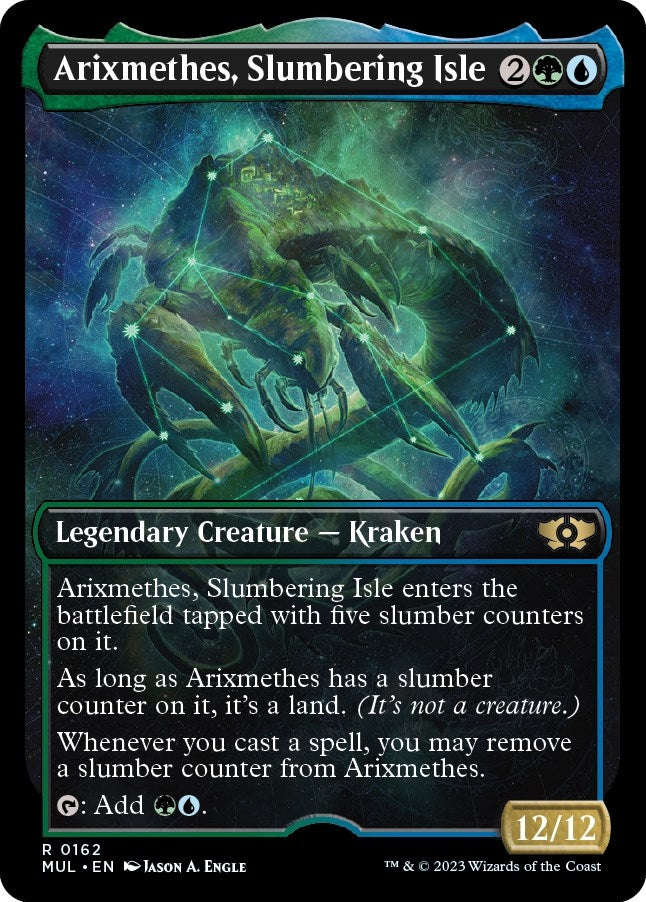 Image for Arixmethes, Slumbering Isle (Halo Foil) (162) [March of the Machine: Multiverse Legends] - Magic: The Gathering