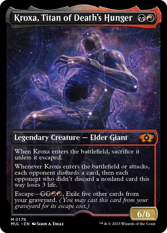 Image for Kroxa, Titan of Death's Hunger (Halo Foil) (179) [March of the Machine: Multiverse Legends] - Magic: The Gathering