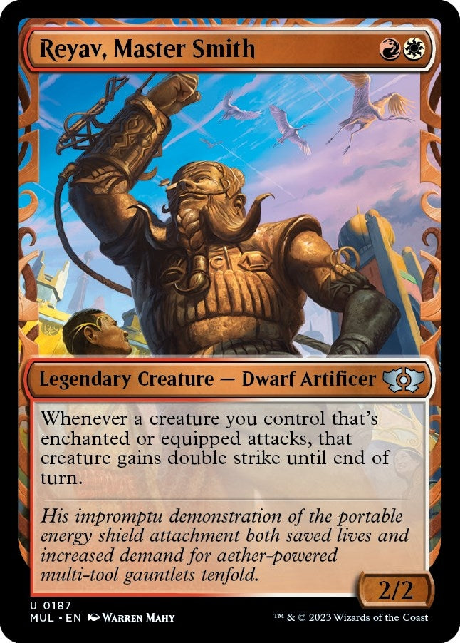 Image for Reyav, Master Smith (Halo Foil) (187) [March of the Machine: Multiverse Legends] - Magic: The Gathering