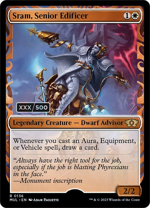 Image for Sram, Senior Edificer (Serial Numbered) (136) [March of the Machine: Multiverse Legends] - Magic: The Gathering