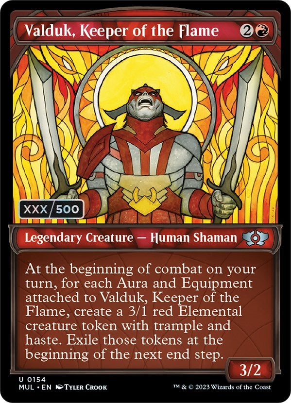 Valduk, Keeper of the Flame (Serial Numbered) (154) [March of the Machine: Multiverse Legends]