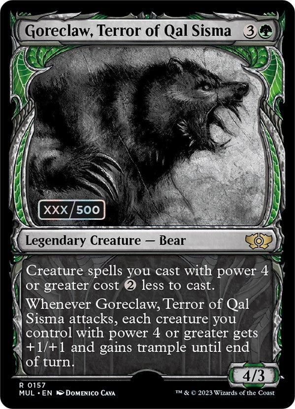 Image for Goreclaw, Terror of Qal Sisma (Serial Numbered) (157) [March of the Machine: Multiverse Legends] - Magic: The Gathering